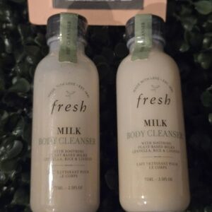 Fresh Milk Body Cleanser Soothing 2.5 Oz. Each New Travel Size X2
